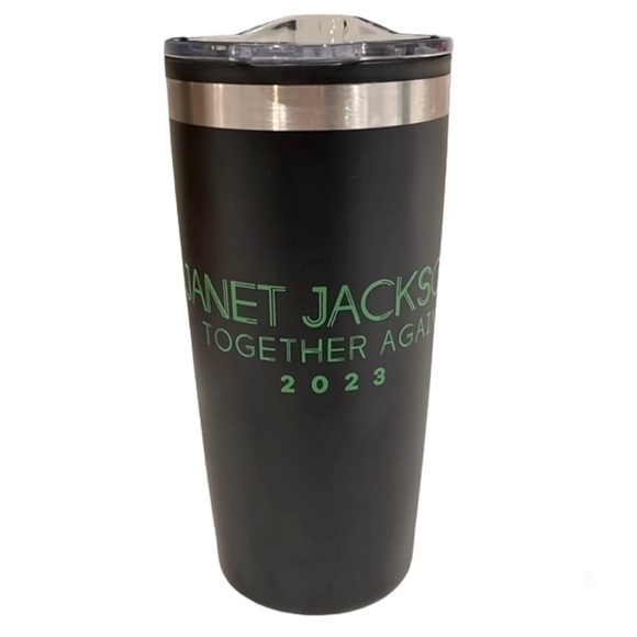 Janet Jackson Together Again Tour 2023 Tumbler VIP Merch Black & Green - Picture 1 of 8